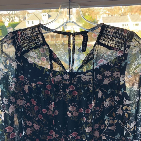 ♥️ HP 🌸Design Lab Hobo Style Adorable Floral Dress - XS - Picture 4 of 8